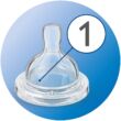 Philips AVENT Classic+ Anti-colic etetőcumi 1 lyukú, újszülöttek számára 2db/csomag 0hó+