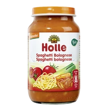 Holle Bio Junior Bolognai Spagetti - üveges bébiétel - Demeter 220g 8 hónapos kortól