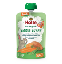 Holle Bio Veggie Bunny - Tasak sárgarépa és édesburgonya borsóval - Demeter 100g 6 hónapos kortól