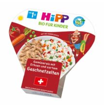 HiPP BIO Menü Zöldséges rizs cukorborsóval és marhahússal 1-3 éves kor között 250g