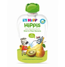 HiPP HiPPiS BIO Körte-banán-kiwi gyümölcspép bébiétel 6 hónapos kortól 100g