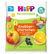 HiPP Gyümölcsös Csillagok BIO puffasztott gabonás termék kisgyermekeknek 1-3 éves korig 30g