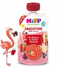 HiPP BIO Smoothie Mix eper, alma, banán 120ml 1 éves kortól 