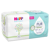 HiPP Babysanft Soft & Pure nedves törlőkendő újszülöttkortól 3 x 48 db