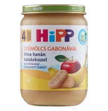 HiPP BIO alma-banán babakeksszel bébidesszert 4 hónapos kortól 190g