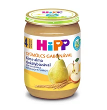 HiPP BIO Gyümölcs és gabona, alma-körte tönkölybúzával bébidesszert 4 hónapos kortól 190g