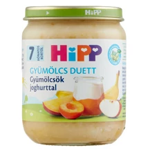 HiPP Gyümölcs Duett BIO gyümölcsök joghurttal bébidesszert 7 hónapos kortól 160g