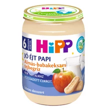 HiPP Jó Éjt Papi BIO almás-babakekszes tejbegríz bébidesszert 6 hónapos kortól 190g