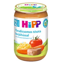 HiPP BIO paradicsomos tészta borjúhússal bébiétel 12 hónapos kortól 220g