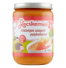 Kecskeméti zöldséges spagetti pulykahússal bébiétel 6 hónapos kortól 190g