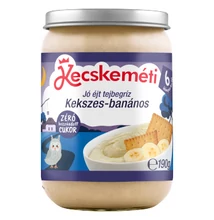 Kecskeméti Jó éjt tejbegríz kekszes-banános bébidesszert 6 hónapos kortól 190g Kecskeméti Jó éjt tejbegríz kekszes-banános bébidesszert 6 hónapos kortól 190g