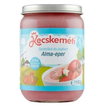 Kecskeméti bio gyümölcs és joghurt alma-eper bébidesszert 7 hónapos kortól 190g