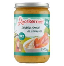 Kecskeméti sütőtök rizzsel és sonkával bébiétel 11 hónapos kortól 220g