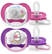 Philips Avent Ultra air játszócumi állatos 6-18 hó lányos 2 db
