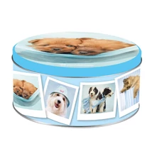 Home - Kerek doboz kutyák kék Home - Kerek doboz kutyák kék