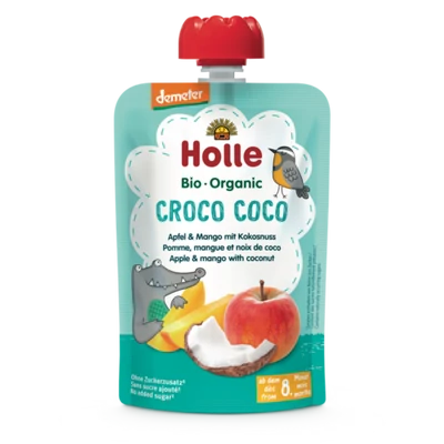 Holle Bio Croco Coco - Tasak alma mangóval és kókusszal - Demeter 100g 8 hónapos kortól