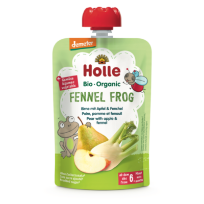 Holle Bio Fennel Frog - Tasak körte alma édesköménnyel - Demeter 100g 6 hónapos kortól