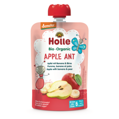 Holle Bio Apple Ant - Tasak alma, banán körtével - Demeter 100g 6 hónapos kortól
