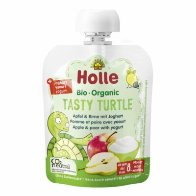 Holle Bio TASTY TURTLE alma-körte joghurttal - Demeter 85g 8 hónapos kortól