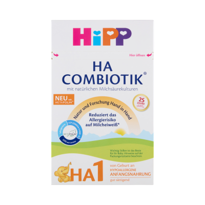 HiPP HA1 Combiotik tejalapú hypoallergén anyatej-helyettesítő tápszer újszülött kortól 600g