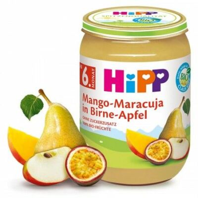 HiPP BIO Mangó-maracuja-körte-alma 6 hónapos kortól 190g