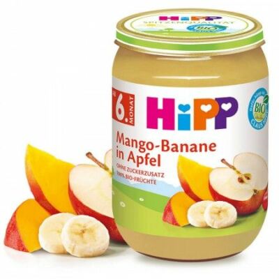 HiPP BIO Mangó-banán-alma 6 hónapos kortól 190g