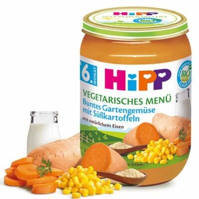 HiPP BIO Zöldségek Édesburgonyával 6 hónapos kortól 190g