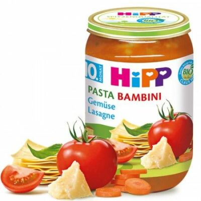 HiPP BIO PASTA BAMBINI Zöldséges Lasagne 10 hónapos kortól 220g