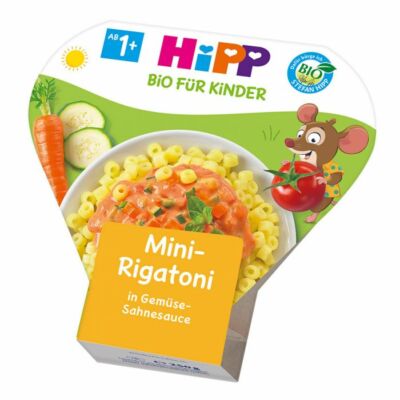 HiPP BIO Menü Rigatoni tészta tejszínes-zöldséges szószban 1-3 éves kortól 250g