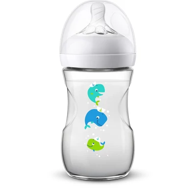 Philips Avent Natural cumisüveg 260 ml bálna 1hó+