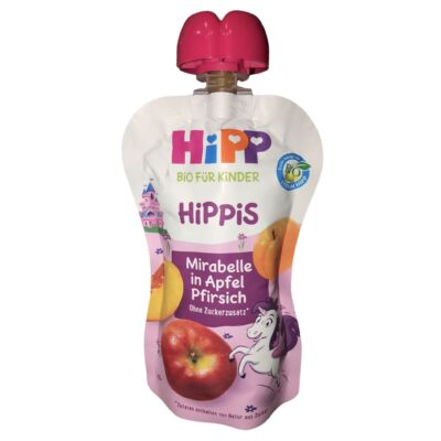 HiPP HiPPiS BIO Mirabella szilva almával és barackkal 1 éves kortól 100g