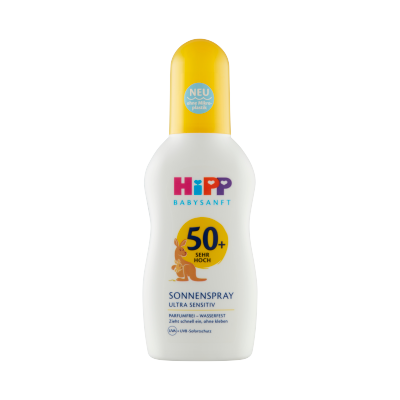 HiPP Babysanft napvédő spray érzékeny bőrre babáknak és gyermekeknek 50+, UVA+UVB szűrővel 150 ml