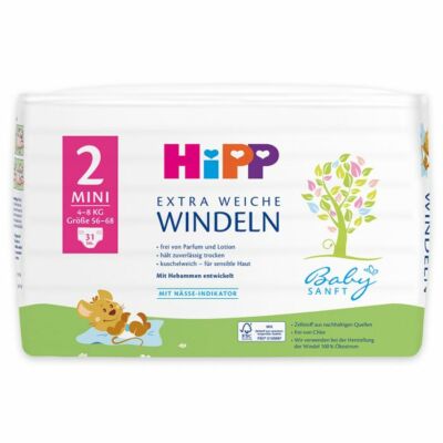 HiPP Babysanft Pelenka 2 Mini 31db, 4-8kg
