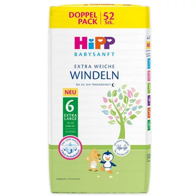 HiPP Babysanft Pelenka 6 Extra nagy 52db, 13kg felett 