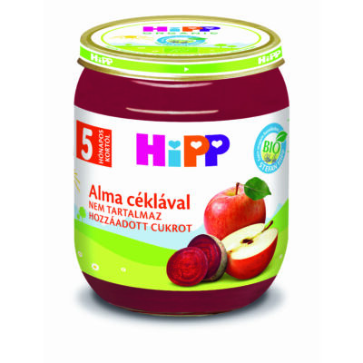HiPP BIO alma céklával gyümölcs- és zöldségkészítmény bébidesszert 5 hónapos kortól 125g