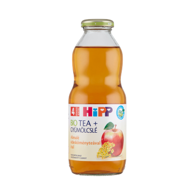 HiPP Tea + Gyümölcslé BIO almalé édesköményteával bébiital 4 hónapos kortól 0,5l