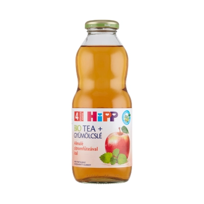 HiPP Tea + Gyümölcslé BIO almalé citromfűteával bébiital 4 hónapos kortól 0,5 l