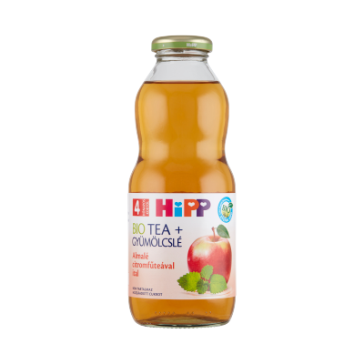 HiPP Tea + Gyümölcslé BIO almalé citromfűteával bébiital 4 hónapos kortól 0,5 l