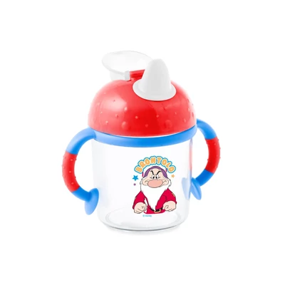 Lulabi - Disney Morgó, Itatópohár 6 hónapos kortól, piros-kék 200ml 