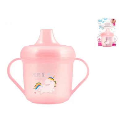 Lulabi - Unikornis Itatópohár  6 hónapos kortól, rózsaszín 200ml