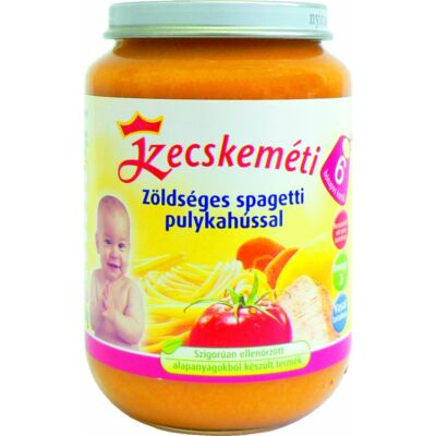 Kecskeméti Zöldséges spagetti pulykahússal bébiétel 5 hónapos kortól 190g