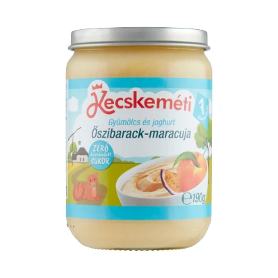 Kecskeméti bio gyümölcs és joghurt őszibarack-maracuja bébidesszert 7 hónapos kortól 190g