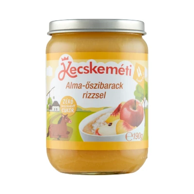 Kecskeméti Alma-őszibarack rizzsel bébiétel 4 hónapos kortól 190g