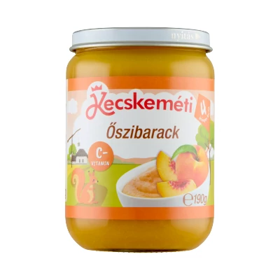 Kecskeméti Őszibarack bébiétel 4 hónapos kortól 190g