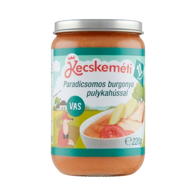 Kecskeméti paradicsomos burgonya pulykahússal bébiétel 11 hónapos kortól 220g