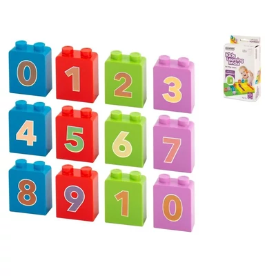 Lulabi - Számozott építőkocka, 12darabos (1doboz) 1 éves kortól 
