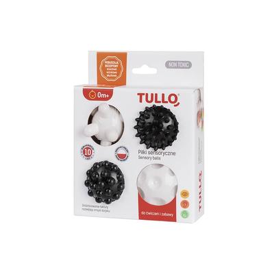 TULLO Készségfejlesztő formák 4 db, fekete-fehér, 0+ hó