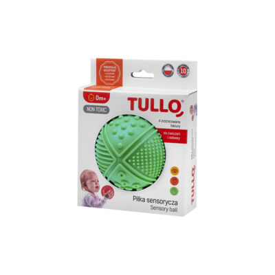 TULLO Készségfejlesztő labda, zöld, 0+ hó