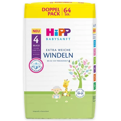 HiPP Babysanft Pelenka 4 Maxi Jumbo 64db, 9-14kg